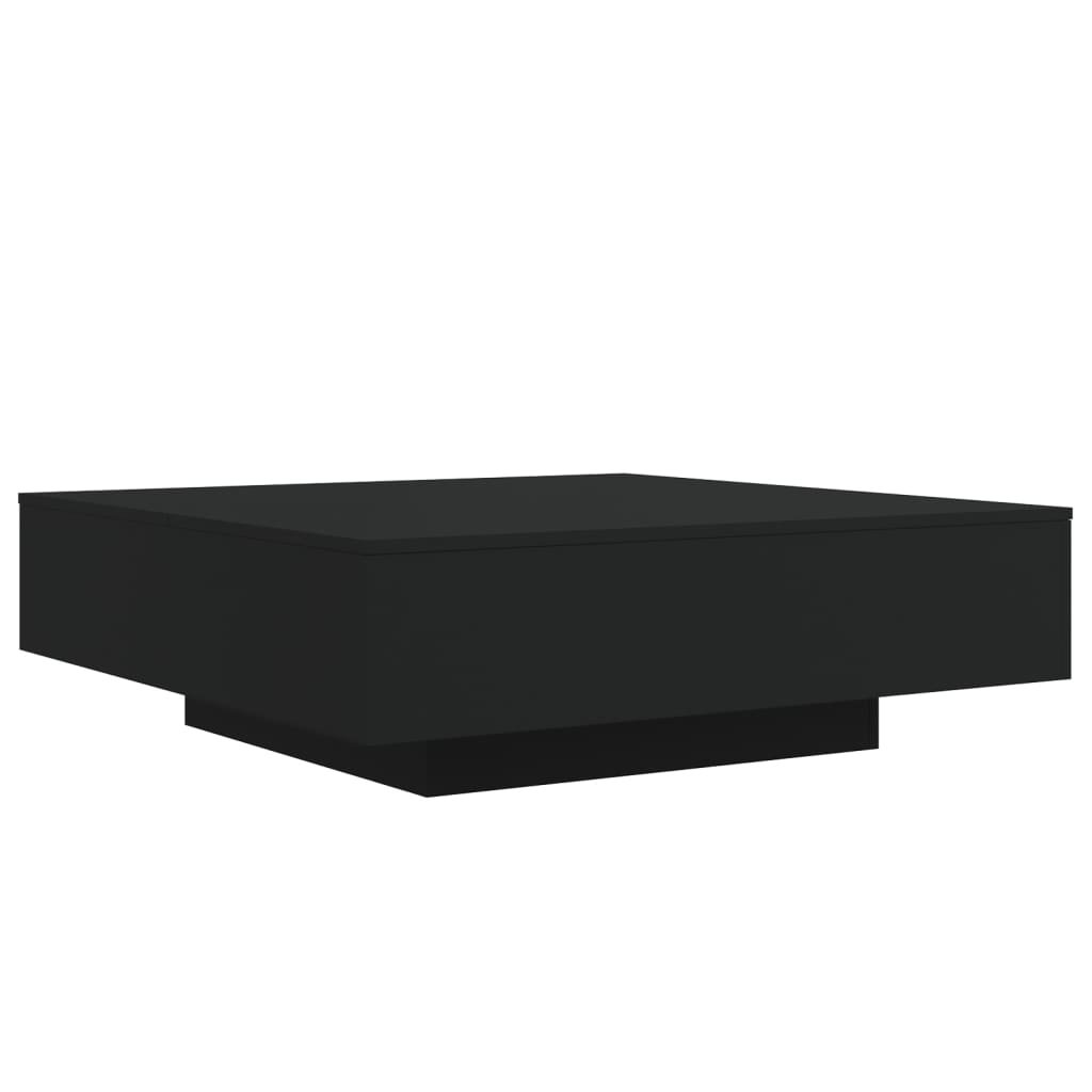 Salontafel met LED-verlichting 100x100x31 cm zwart is nu te koop bij PeponiXL, paradijselijk wonen!