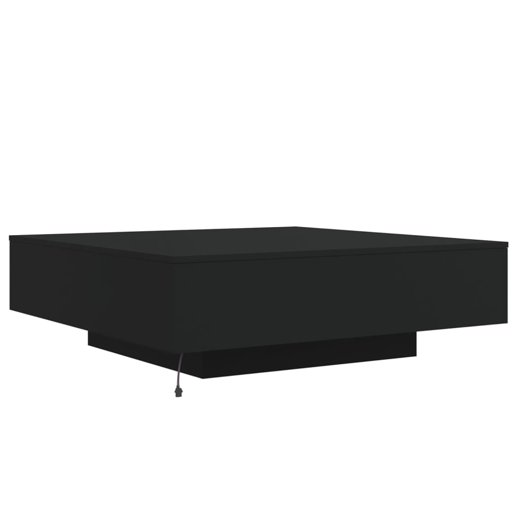 Salontafel met LED-verlichting 100x100x31 cm zwart is nu te koop bij PeponiXL, paradijselijk wonen!