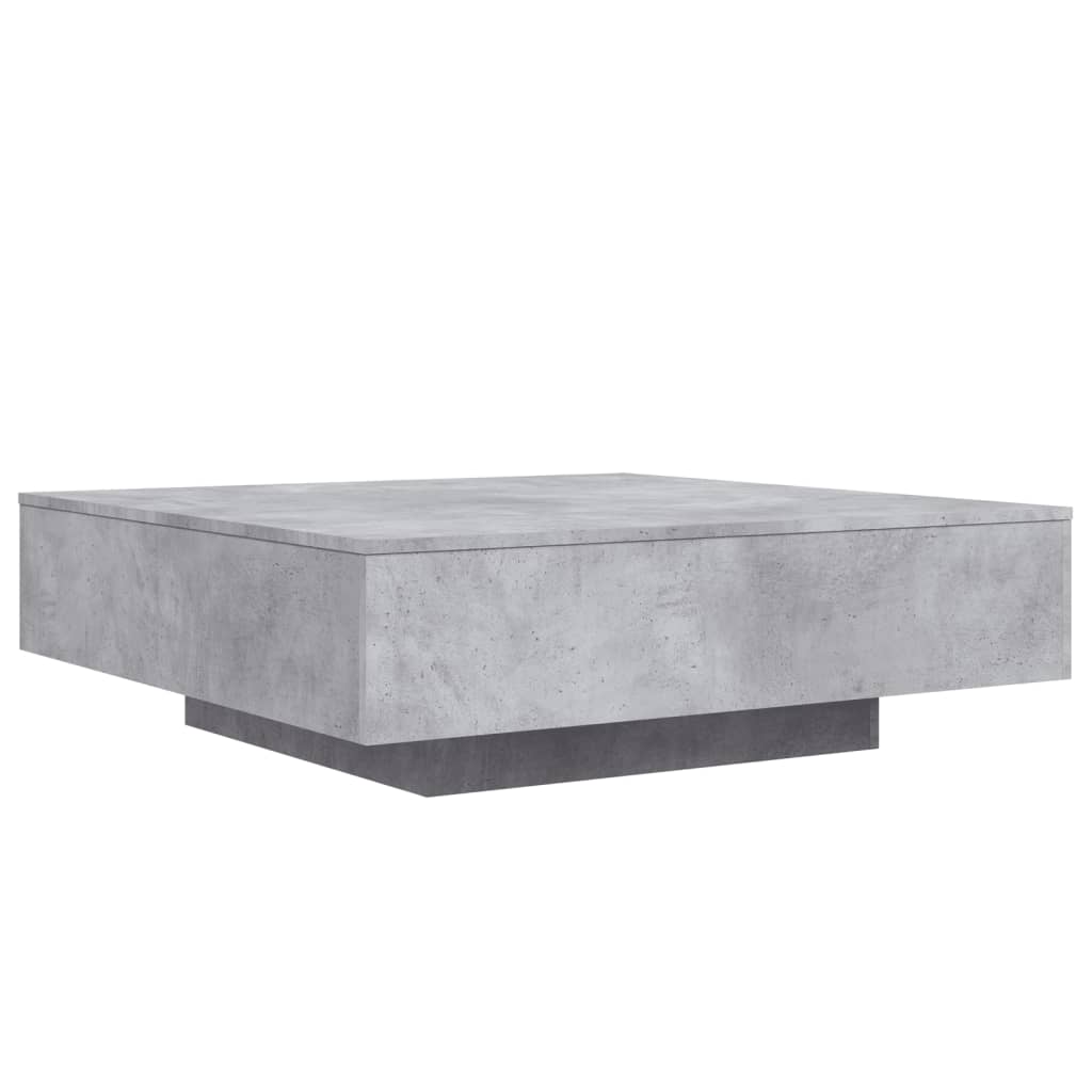 Salontafel met LED-verlichting 100x100x31 cm betongrijs is nu te koop bij PeponiXL, paradijselijk wonen!