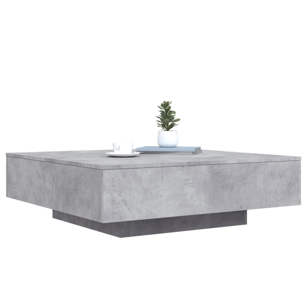 Salontafel met LED-verlichting 100x100x31 cm betongrijs is nu te koop bij PeponiXL, paradijselijk wonen!