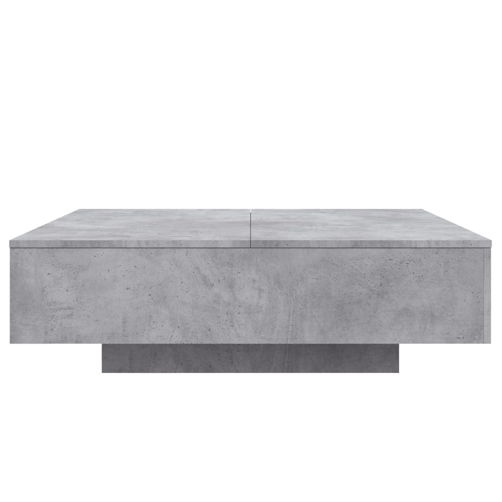 Salontafel met LED-verlichting 100x100x31 cm betongrijs is nu te koop bij PeponiXL, paradijselijk wonen!