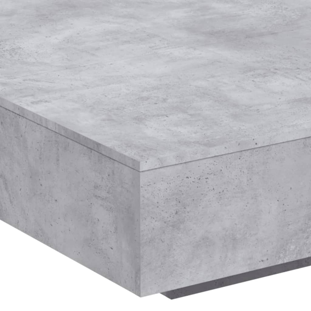 Salontafel met LED-verlichting 100x100x31 cm betongrijs is nu te koop bij PeponiXL, paradijselijk wonen!