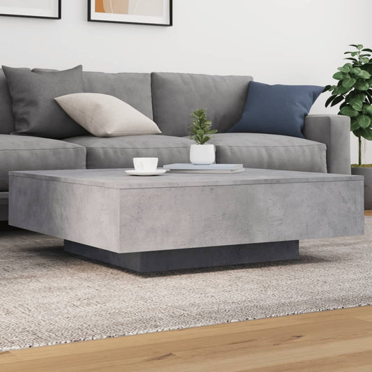 Salontafel met LED-verlichting 100x100x31 cm betongrijs is nu te koop bij PeponiXL, paradijselijk wonen!