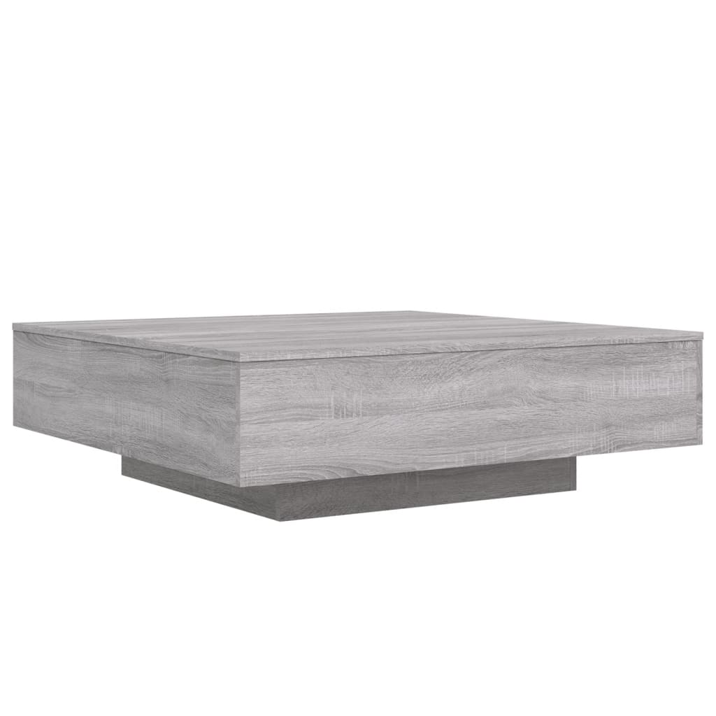 Salontafel met LED-verlichting 100x100x31 cm grijs sonoma eiken is nu te koop bij PeponiXL, paradijselijk wonen!