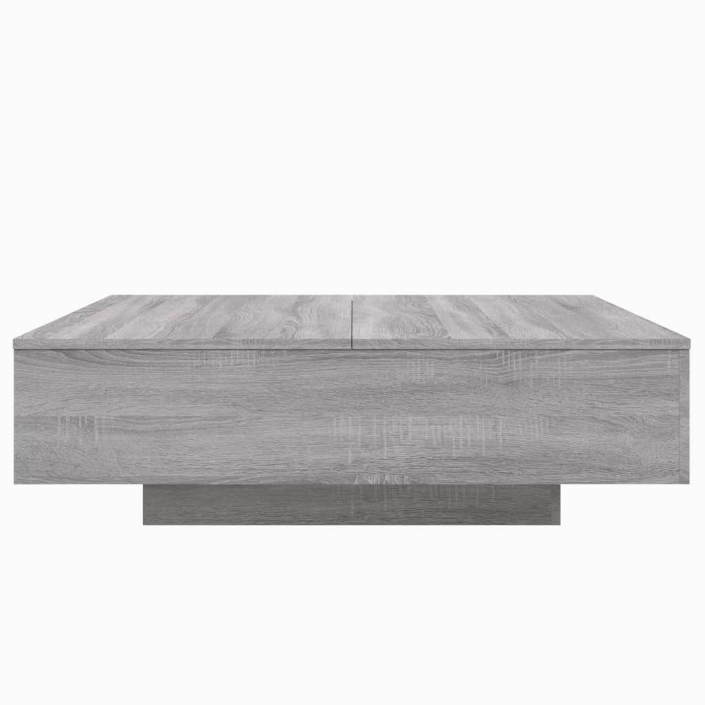 Salontafel met LED-verlichting 100x100x31 cm grijs sonoma eiken is nu te koop bij PeponiXL, paradijselijk wonen!