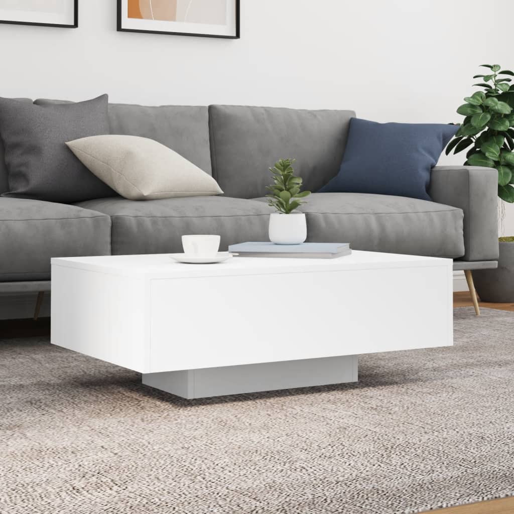 Salontafel met LED-verlichting 85x55x31 cm wit is nu te koop bij PeponiXL, paradijselijk wonen!
