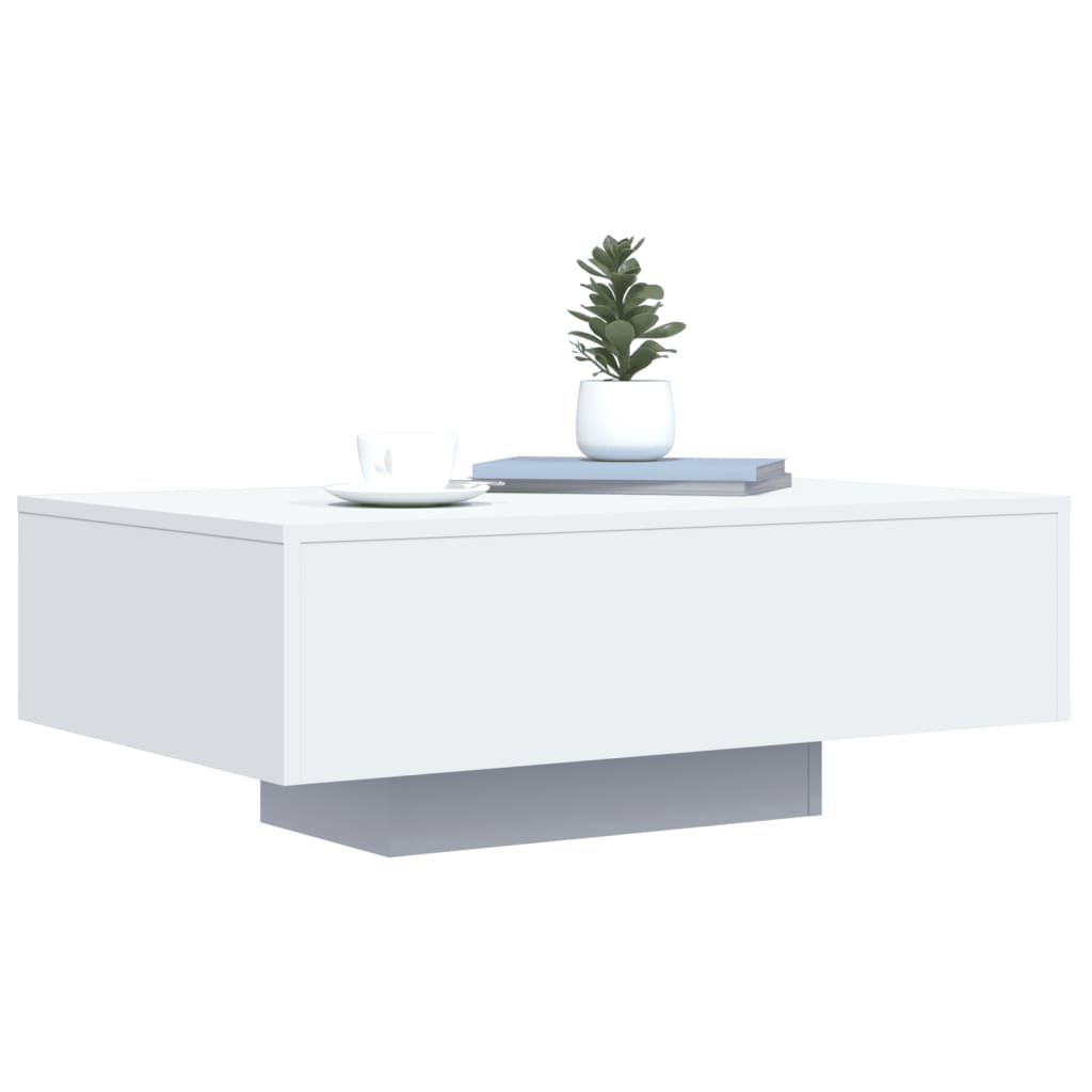 Salontafel met LED-verlichting 85x55x31 cm wit is nu te koop bij PeponiXL, paradijselijk wonen!
