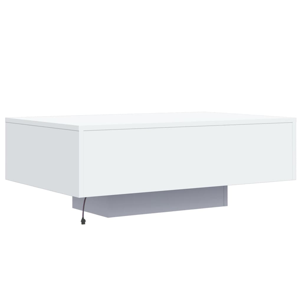 Salontafel met LED-verlichting 85x55x31 cm wit is nu te koop bij PeponiXL, paradijselijk wonen!