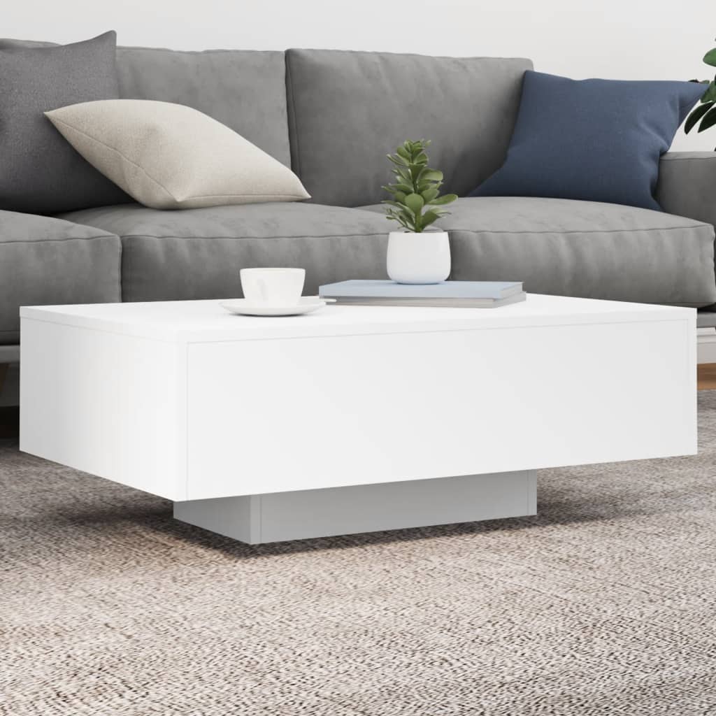 Salontafel met LED-verlichting 85x55x31 cm wit is nu te koop bij PeponiXL, paradijselijk wonen!