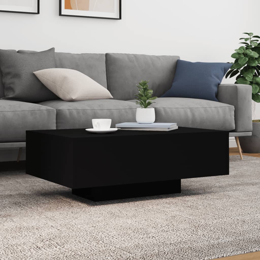 Salontafel met LED-verlichting 85x55x31 cm zwart is nu te koop bij PeponiXL, paradijselijk wonen!