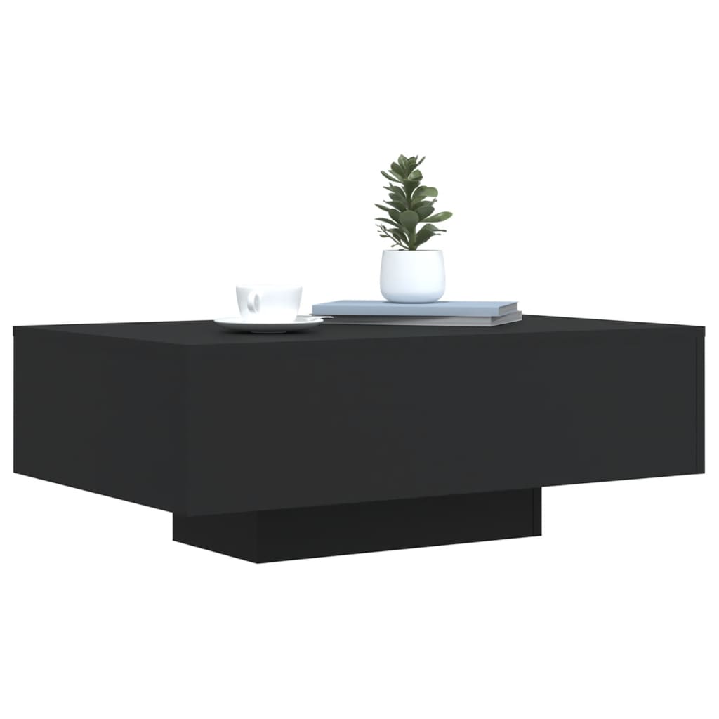 Salontafel met LED-verlichting 85x55x31 cm zwart is nu te koop bij PeponiXL, paradijselijk wonen!