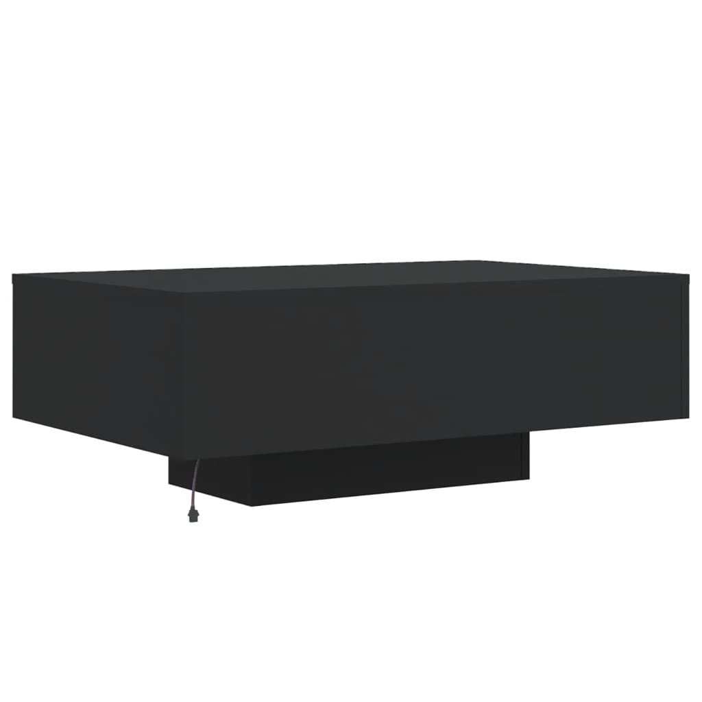 Salontafel met LED-verlichting 85x55x31 cm zwart is nu te koop bij PeponiXL, paradijselijk wonen!
