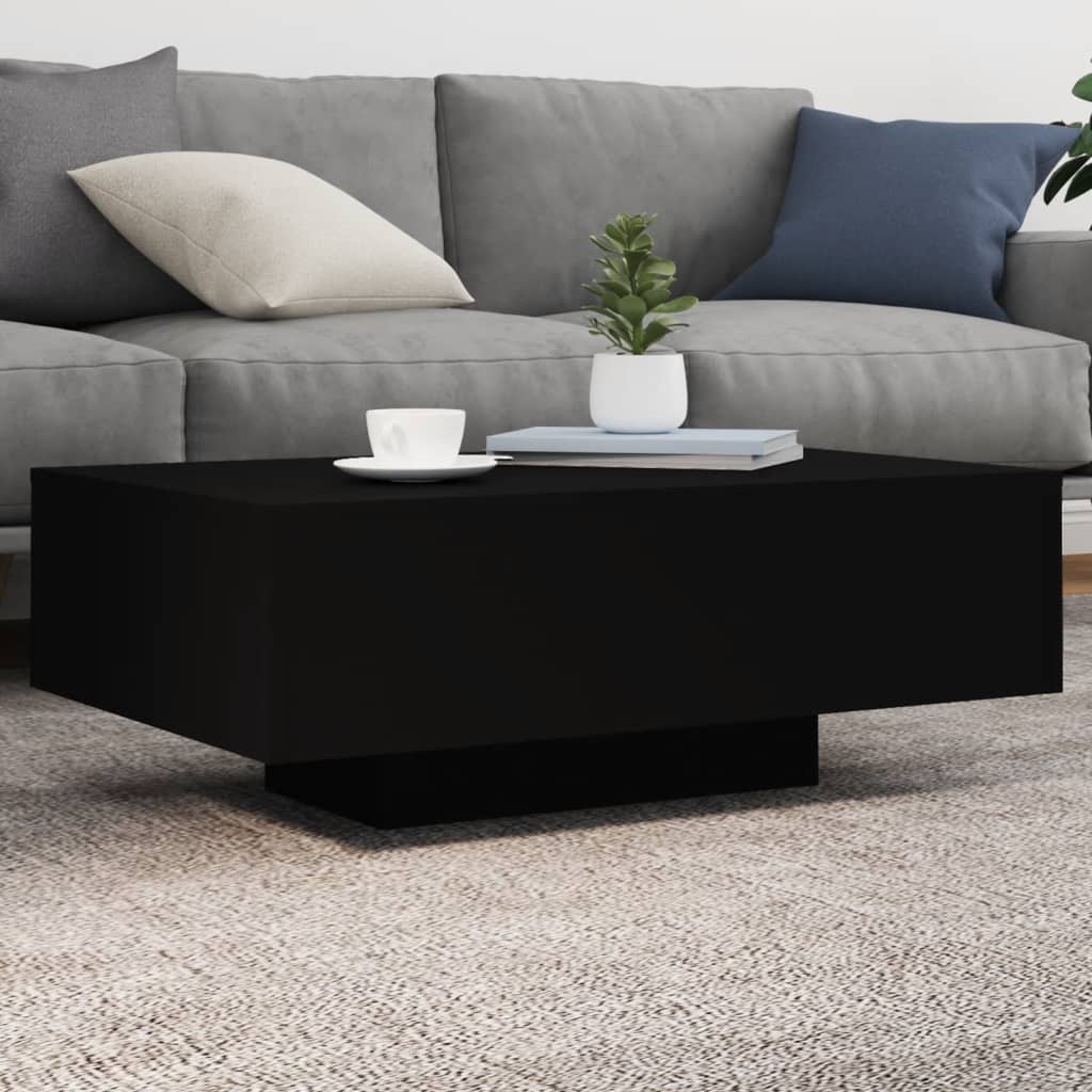 Salontafel met LED-verlichting 85x55x31 cm zwart is nu te koop bij PeponiXL, paradijselijk wonen!