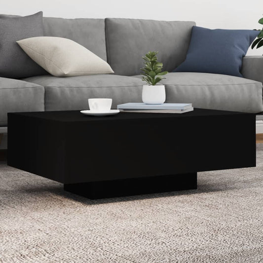 Salontafel met LED-verlichting 85x55x31 cm zwart is nu te koop bij PeponiXL, paradijselijk wonen!