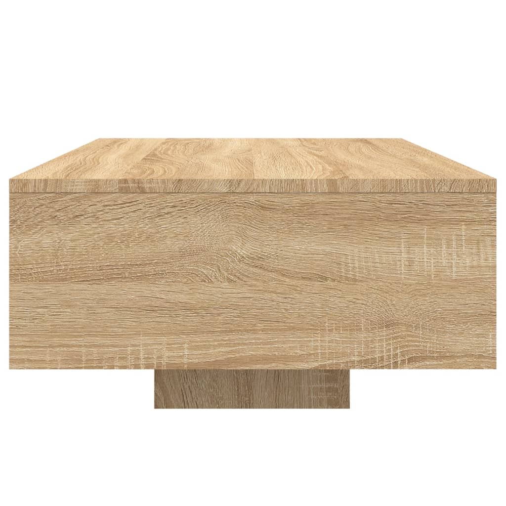 Salontafel met LED-verlichting 85x55x31 cm sonoma eikenkleurig is nu te koop bij PeponiXL, paradijselijk wonen!