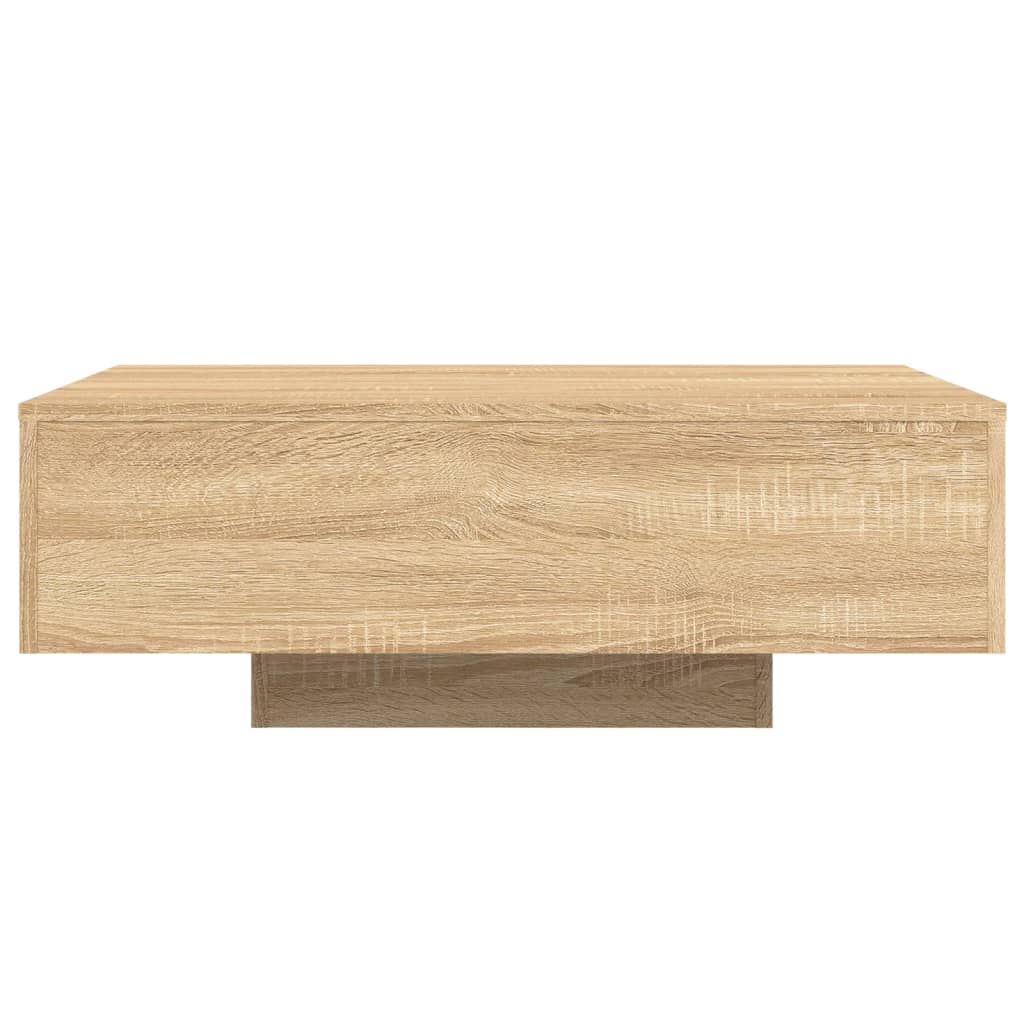 Salontafel met LED-verlichting 85x55x31 cm sonoma eikenkleurig is nu te koop bij PeponiXL, paradijselijk wonen!