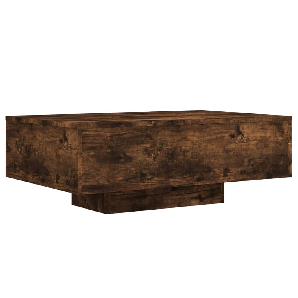 Salontafel met LED-verlichting 85x55x31 cm gerookt eikenkleurig is nu te koop bij PeponiXL, paradijselijk wonen!
