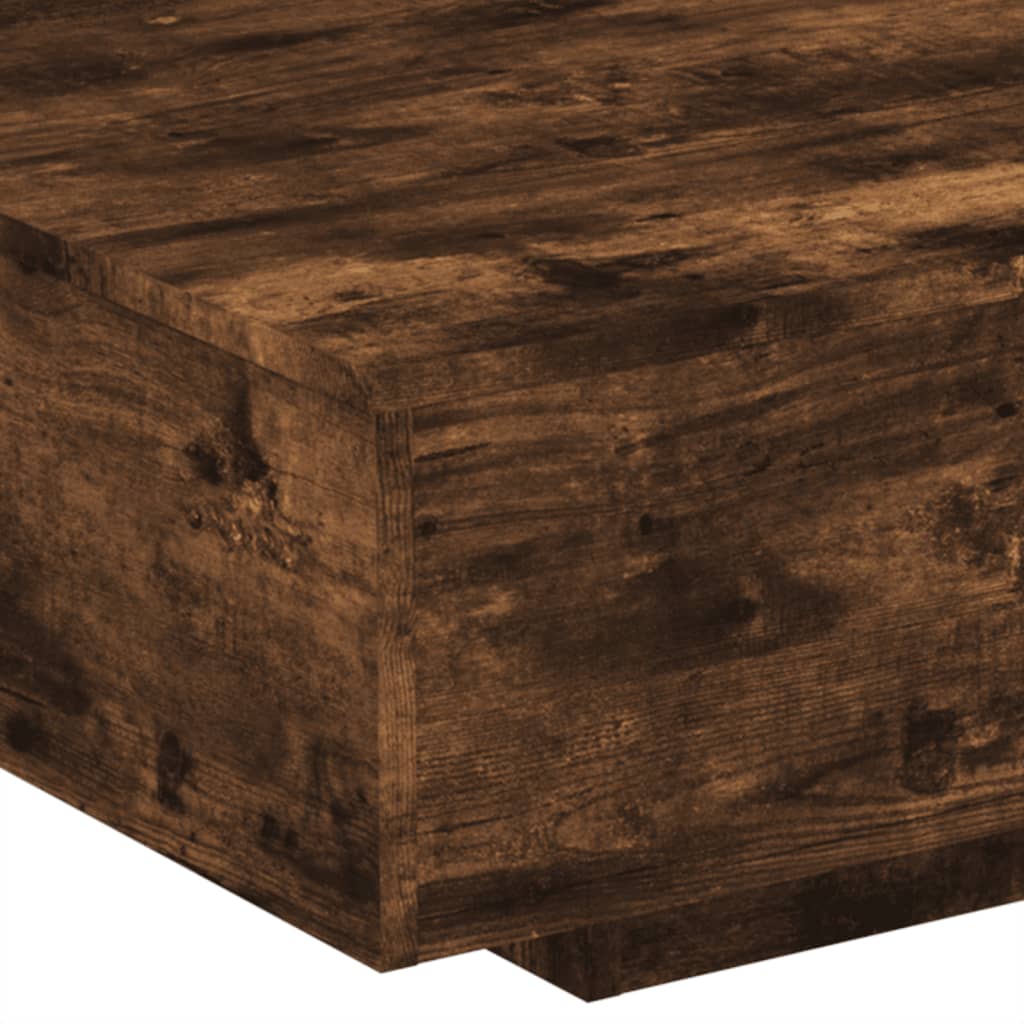 Salontafel met LED-verlichting 85x55x31 cm gerookt eikenkleurig is nu te koop bij PeponiXL, paradijselijk wonen!