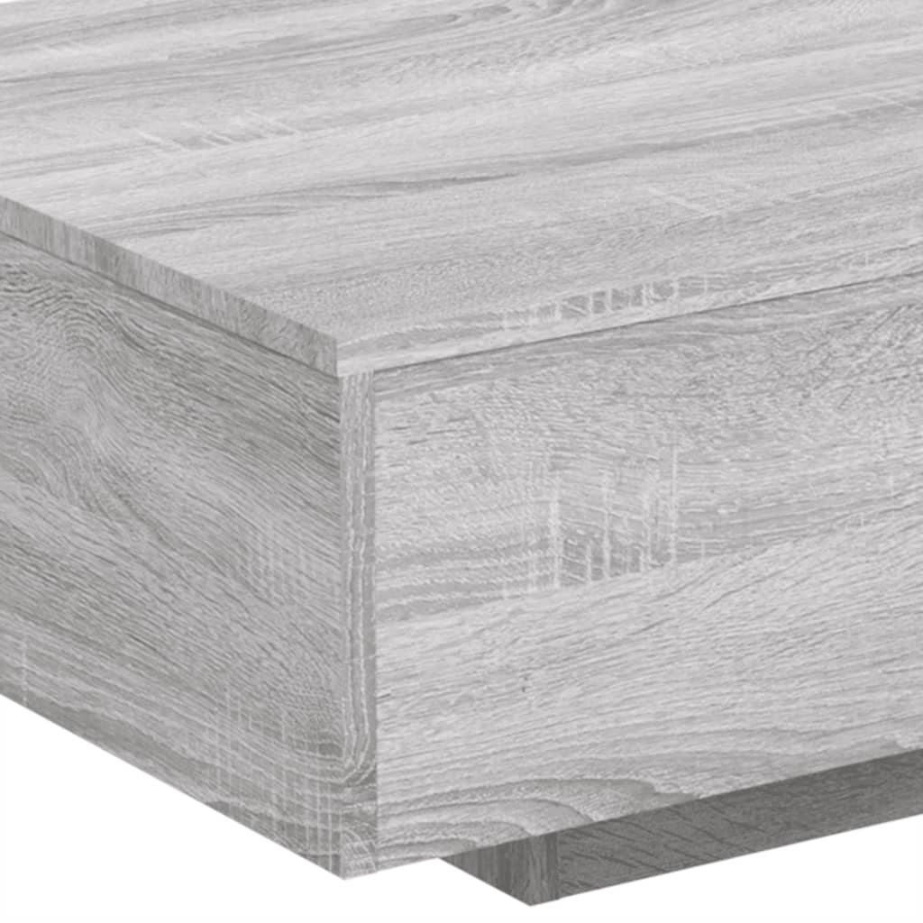 Salontafel met LED-verlichting 85x55x31 cm grijs sonoma eiken is nu te koop bij PeponiXL, paradijselijk wonen!