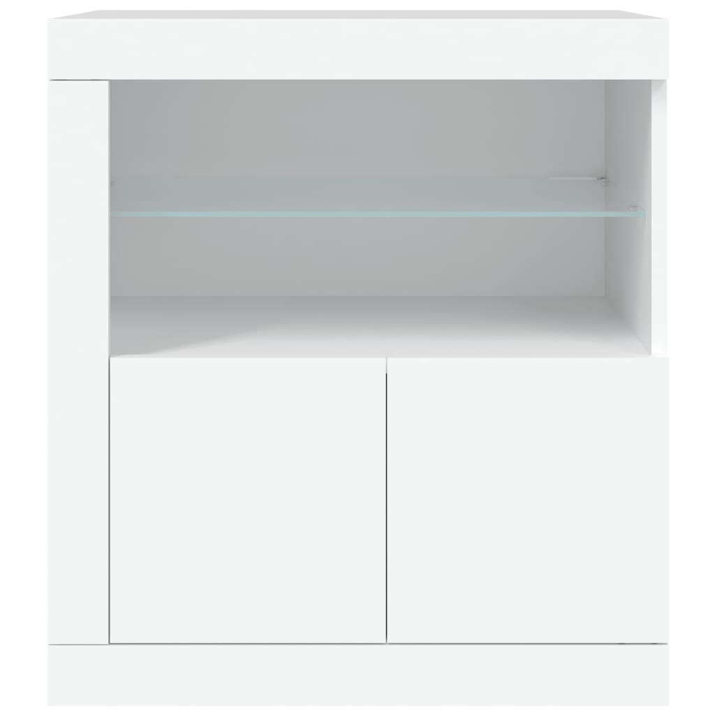 Dressoir met LED-verlichting 60,5x37x67 cm wit is nu te koop bij PeponiXL, paradijselijk wonen!