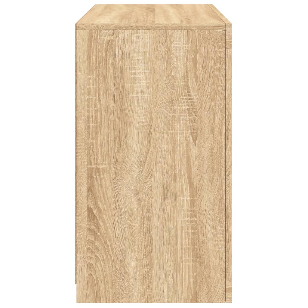 Dressoir met LED-verlichting 60,5x37x67 cm sonoma eikenkleurig is nu te koop bij PeponiXL, paradijselijk wonen!