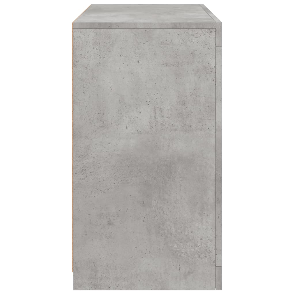 Dressoir met LED-verlichting 60,5x37x67 cm betongrijs is nu te koop bij PeponiXL, paradijselijk wonen!