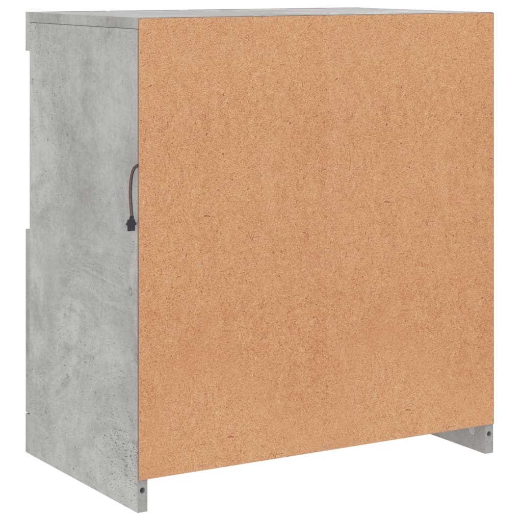 Dressoir met LED-verlichting 60,5x37x67 cm betongrijs is nu te koop bij PeponiXL, paradijselijk wonen!