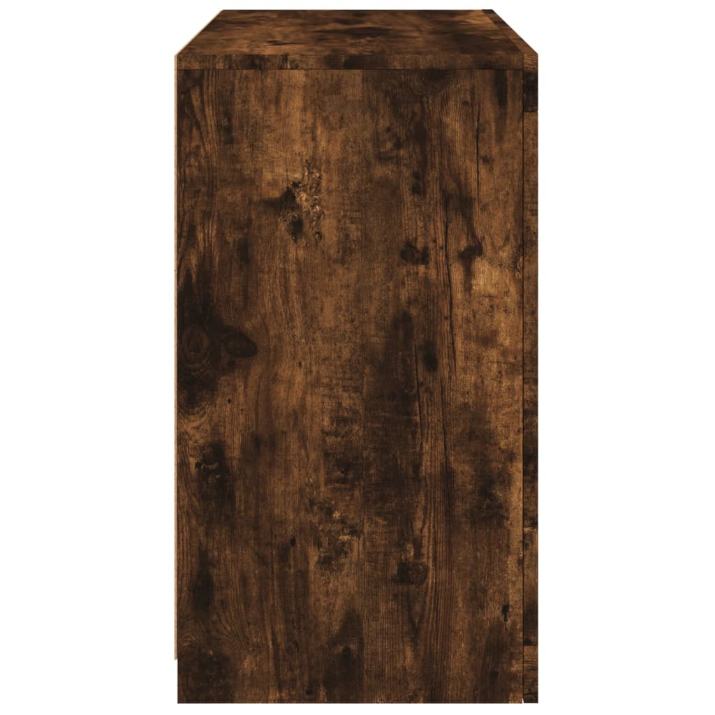 Dressoir met LED-verlichting 60,5x37x67 cm gerookt eikenkleur is nu te koop bij PeponiXL, paradijselijk wonen!