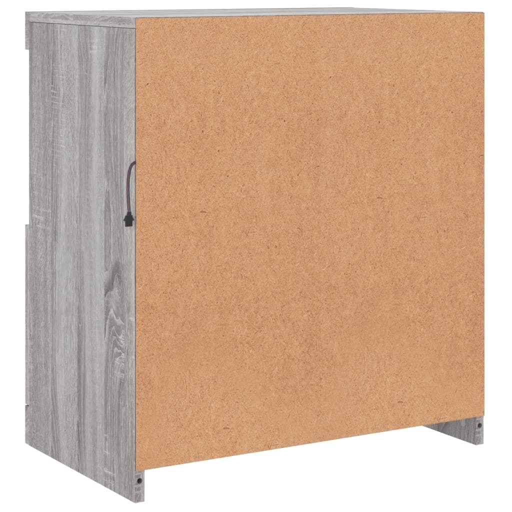 Dressoir met LED-verlichting 60,5x37x67 cm grijs sonoma eiken is nu te koop bij PeponiXL, paradijselijk wonen!