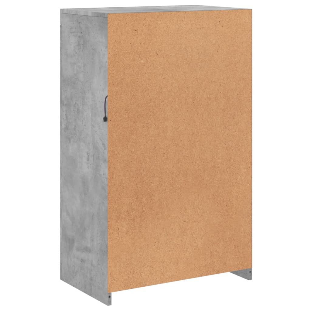 Bijzetkast met LED-verlichting bewerkt hout betongrijs is nu te koop bij PeponiXL, paradijselijk wonen!