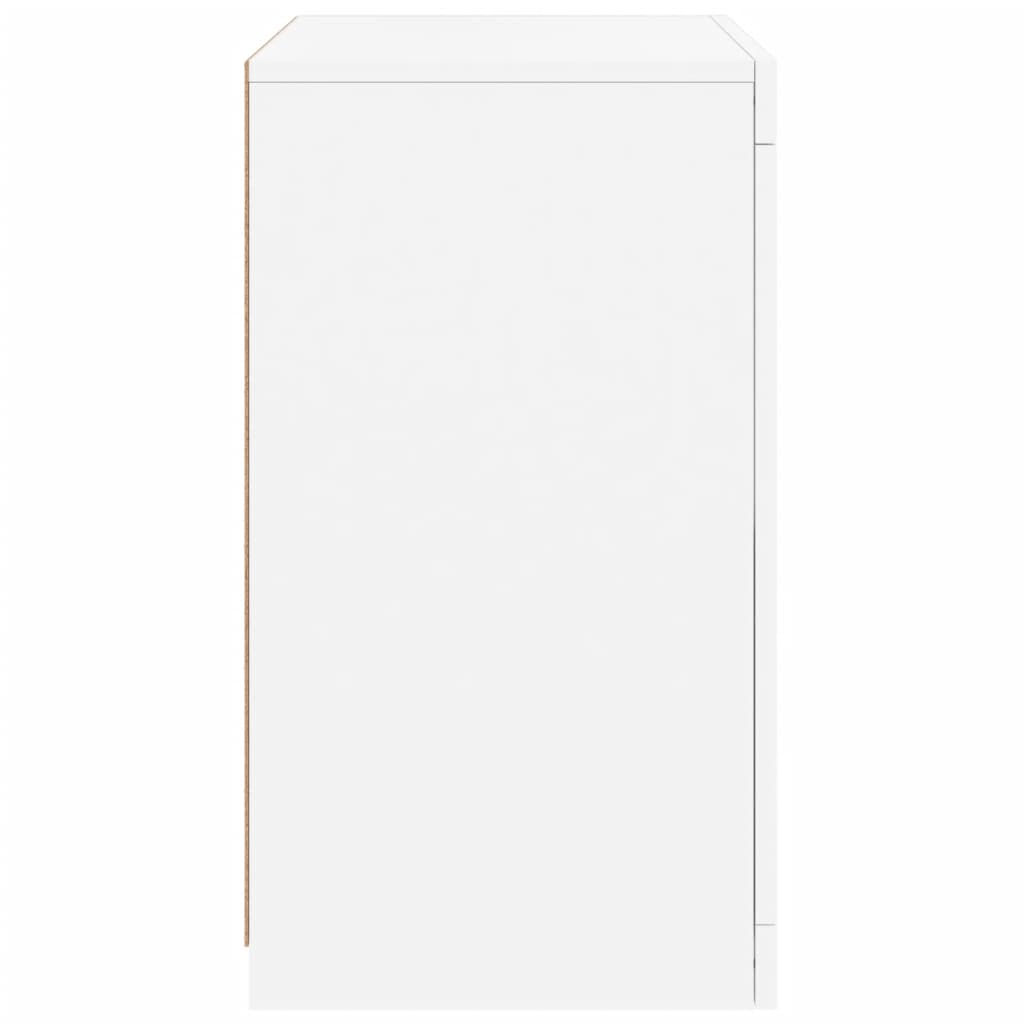 Bijzetkastjes met LED-verlichting 2 st bewerkt hout wit is nu te koop bij PeponiXL, paradijselijk wonen!
