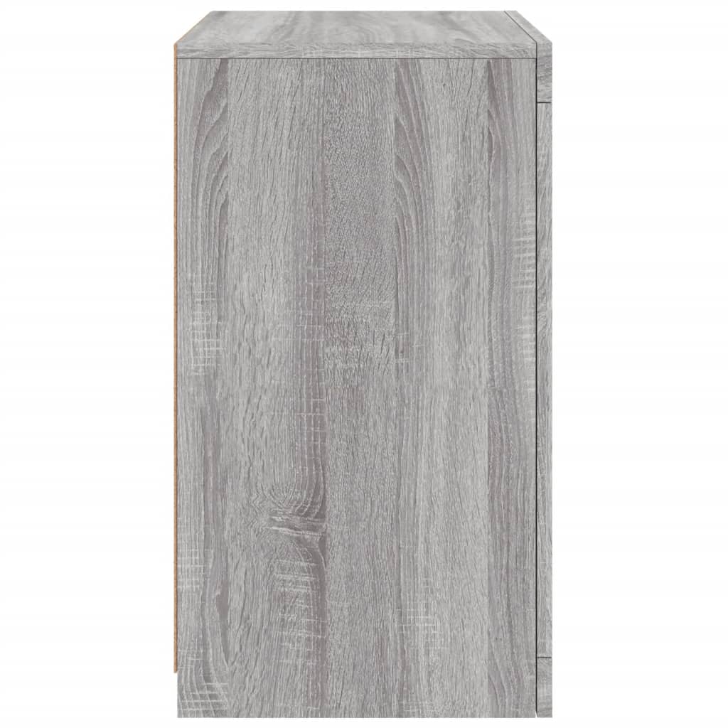 Bijzetkastjes met LED 2 st bewerkt hout grijs sonoma eikenkleur is nu te koop bij PeponiXL, paradijselijk wonen!