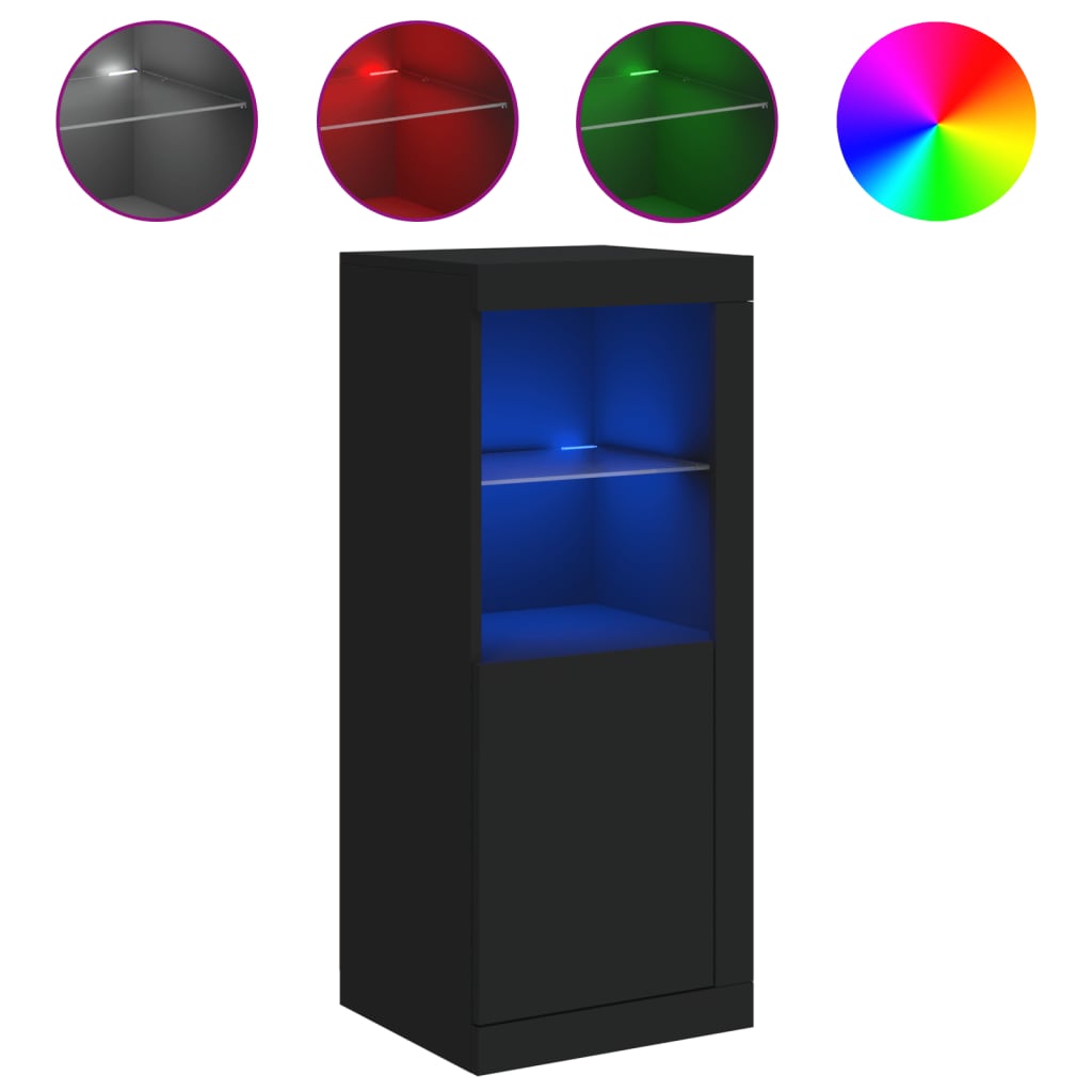Dressoir met LED-verlichting 41x37x100 cm zwart is nu te koop bij PeponiXL, paradijselijk wonen!