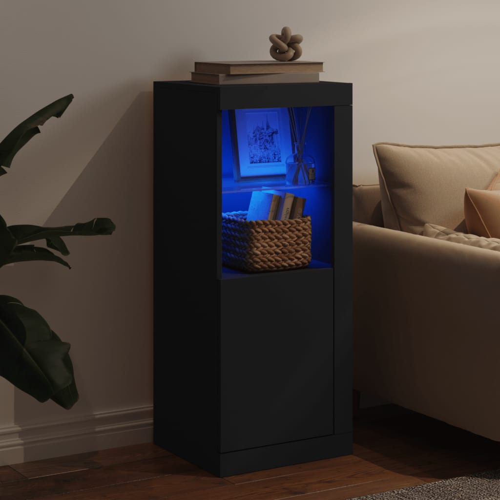 Dressoir met LED-verlichting 41x37x100 cm zwart is nu te koop bij PeponiXL, paradijselijk wonen!