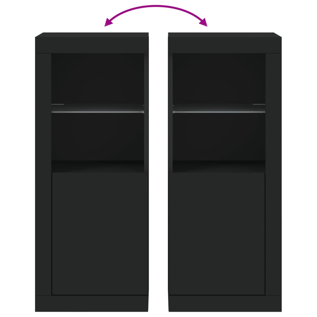 Dressoir met LED-verlichting 41x37x100 cm zwart is nu te koop bij PeponiXL, paradijselijk wonen!