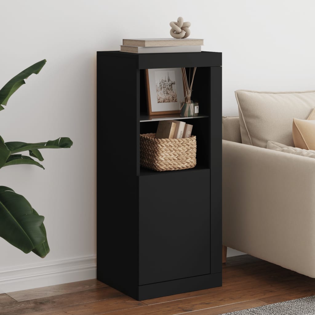 Dressoir met LED-verlichting 41x37x100 cm zwart is nu te koop bij PeponiXL, paradijselijk wonen!
