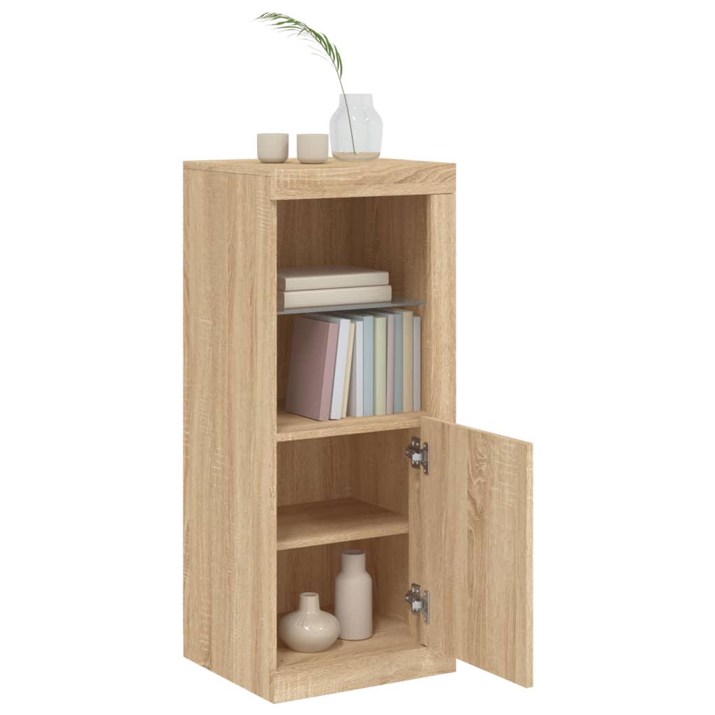 Dressoir met LED-verlichting 41x37x100 cm sonoma eikenkleurig is nu te koop bij PeponiXL, paradijselijk wonen!