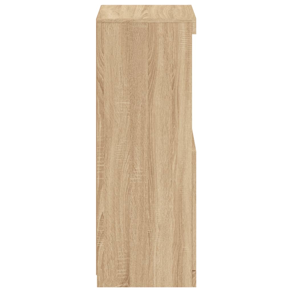 Dressoir met LED-verlichting 41x37x100 cm sonoma eikenkleurig is nu te koop bij PeponiXL, paradijselijk wonen!