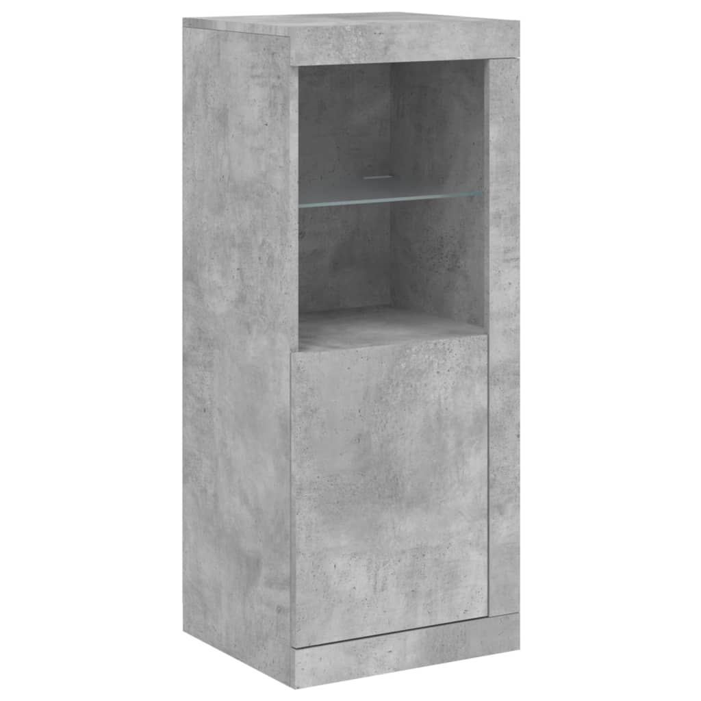 Dressoir met LED-verlichting 41x37x100 cm betongrijs is nu te koop bij PeponiXL, paradijselijk wonen!