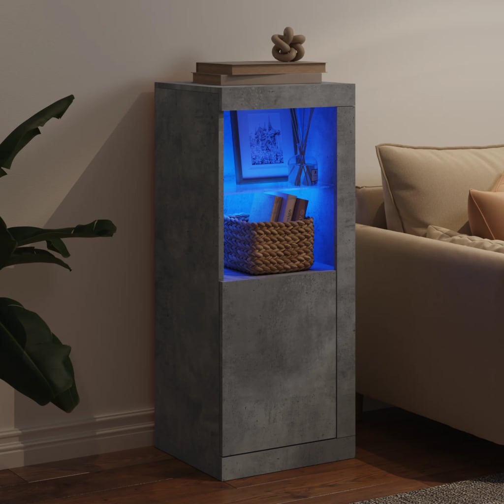Dressoir met LED-verlichting 41x37x100 cm betongrijs is nu te koop bij PeponiXL, paradijselijk wonen!