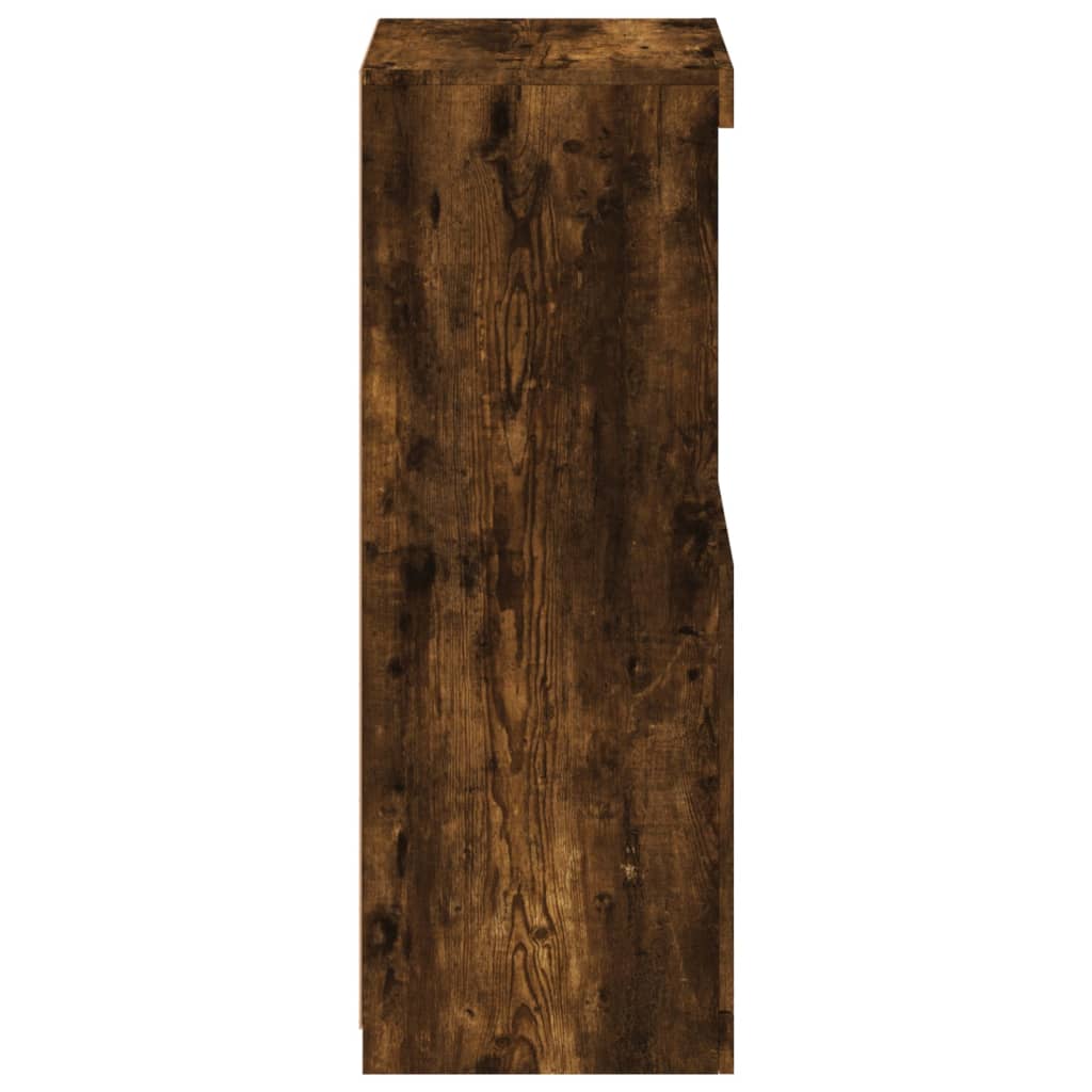Dressoir met LED-verlichting 41x37x100 cm gerookt eikenkleurig is nu te koop bij PeponiXL, paradijselijk wonen!
