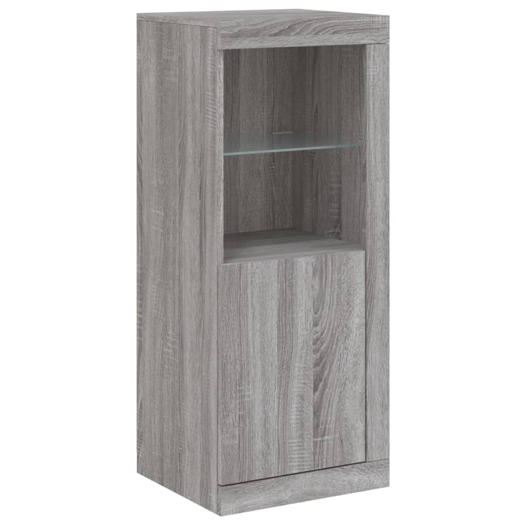 Dressoir met LED-verlichting 41x37x100 cm grijs sonoma eiken is nu te koop bij PeponiXL, paradijselijk wonen!