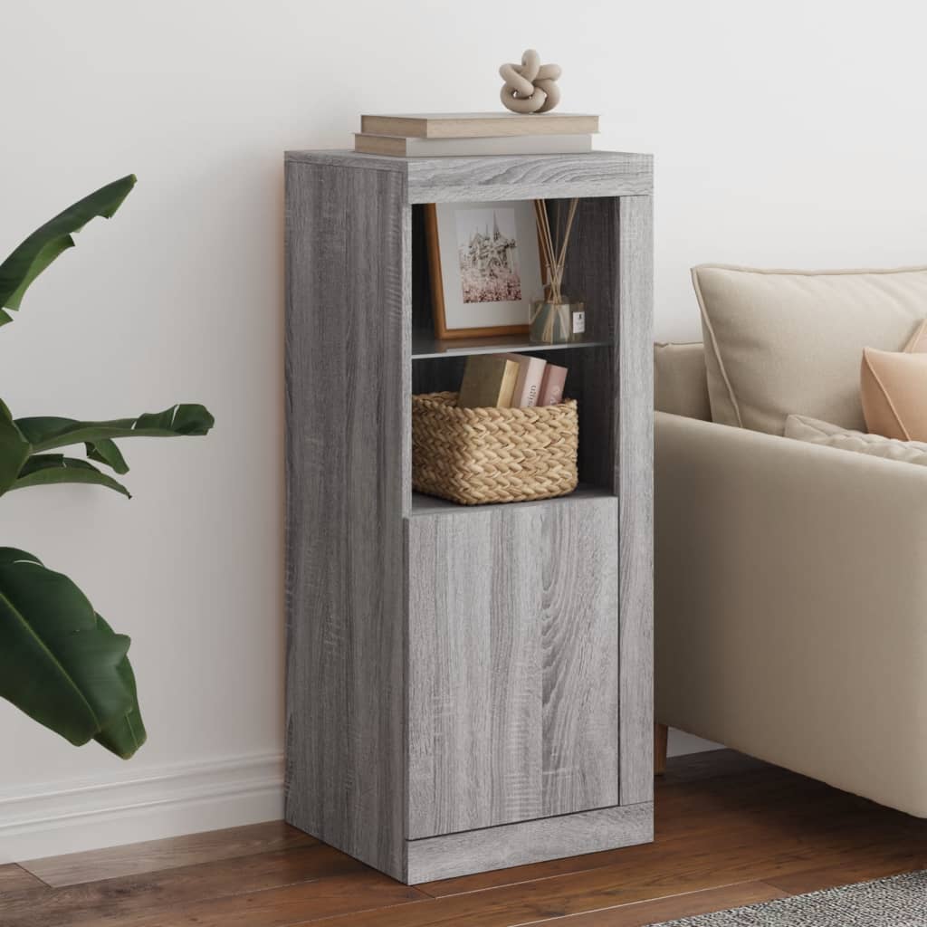 Dressoir met LED-verlichting 41x37x100 cm grijs sonoma eiken is nu te koop bij PeponiXL, paradijselijk wonen!