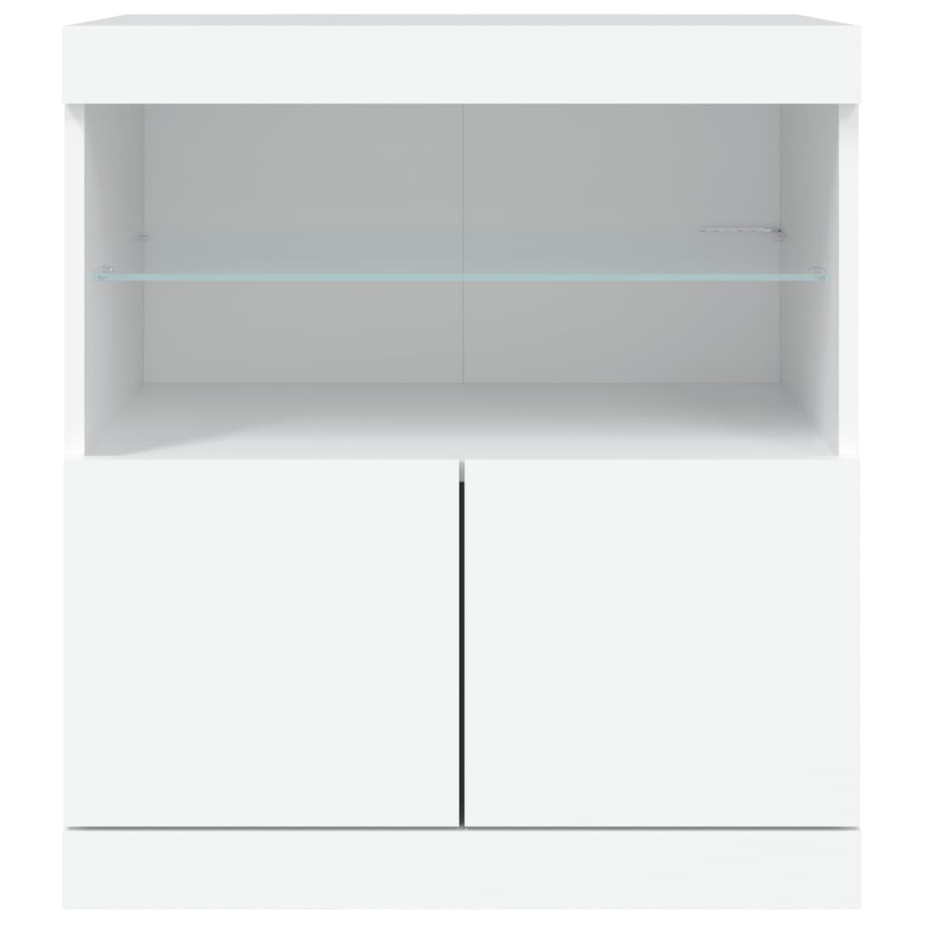 Dressoir met LED-verlichting 60x37x67 cm wit is nu te koop bij PeponiXL, paradijselijk wonen!