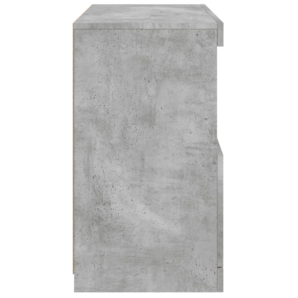 Dressoir met LED-verlichting 60x37x67 cm betongrijs is nu te koop bij PeponiXL, paradijselijk wonen!
