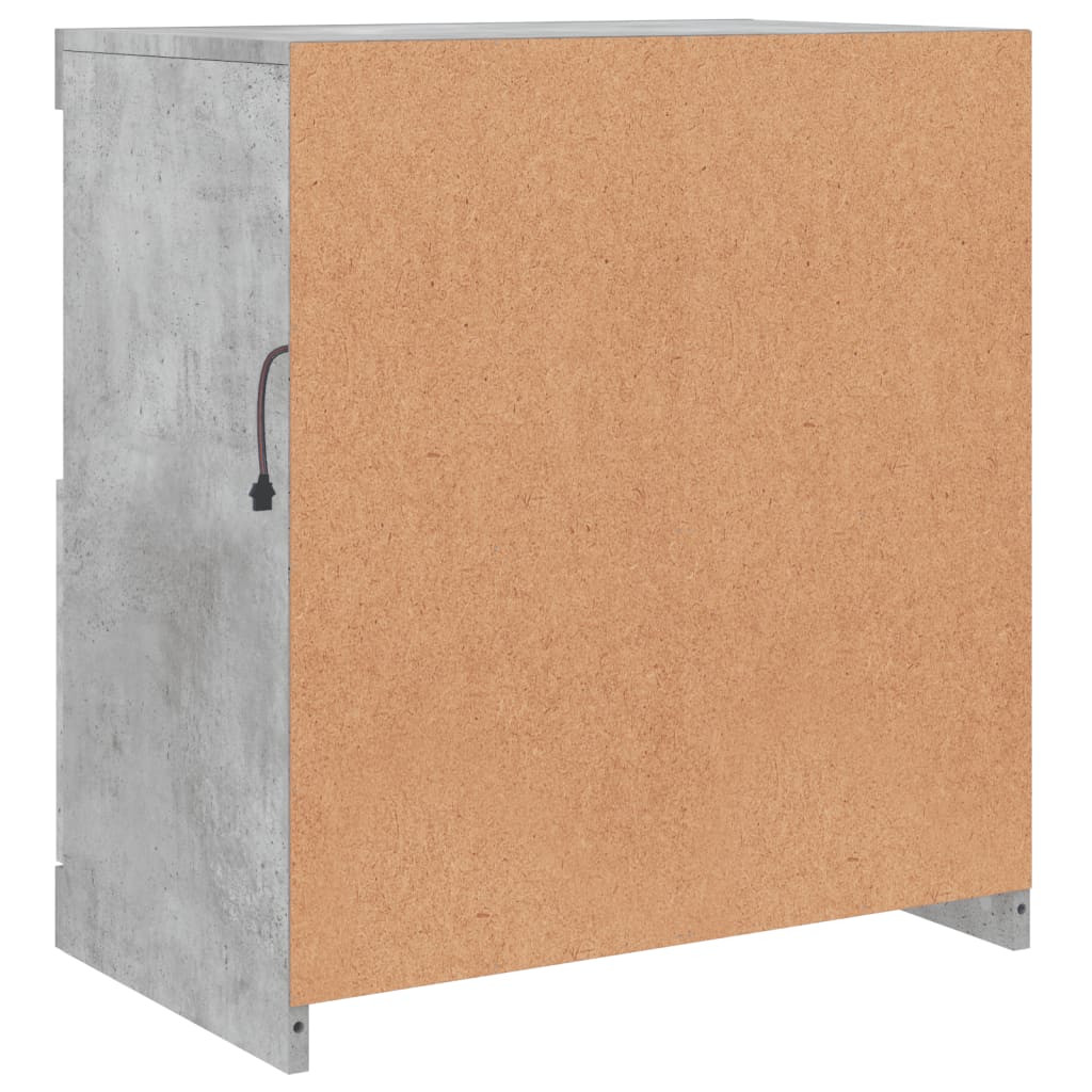 Dressoir met LED-verlichting 60x37x67 cm betongrijs is nu te koop bij PeponiXL, paradijselijk wonen!