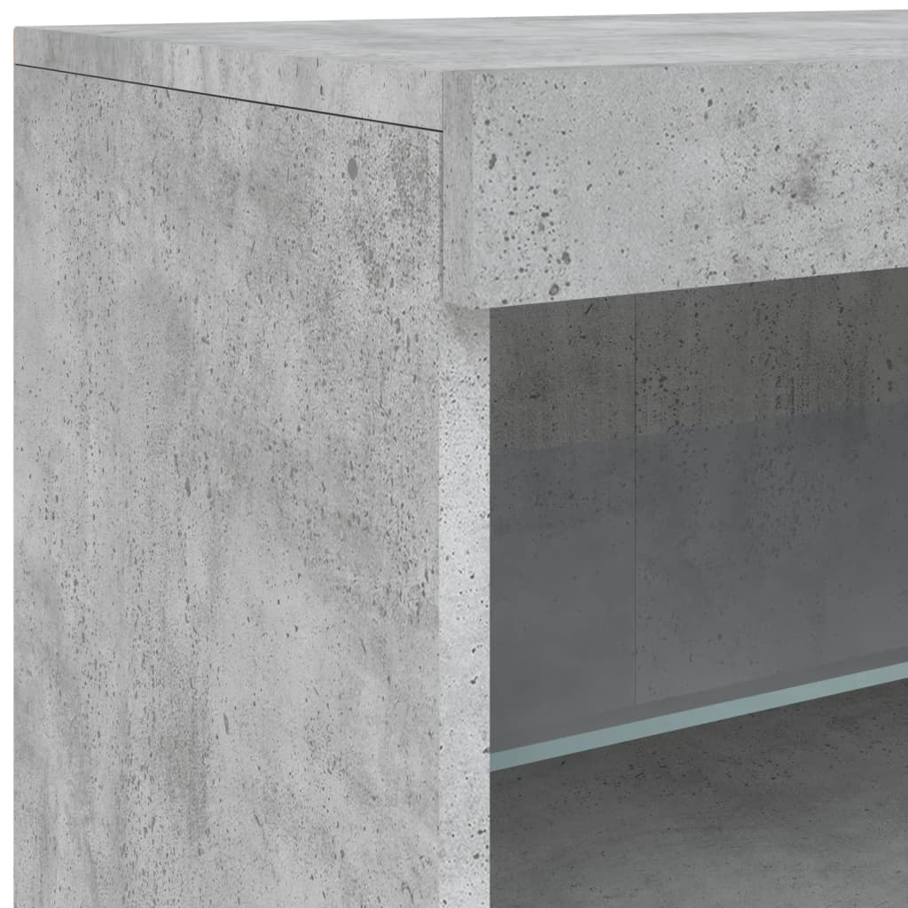 Dressoir met LED-verlichting 60x37x67 cm betongrijs is nu te koop bij PeponiXL, paradijselijk wonen!