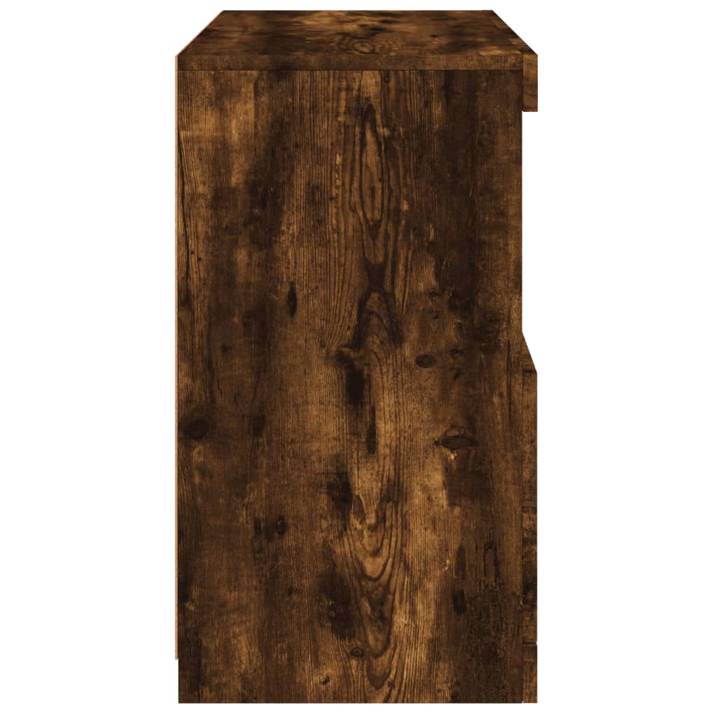 Dressoir met LED-verlichting 60x37x67 cm gerookt eikenkleurig is nu te koop bij PeponiXL, paradijselijk wonen!