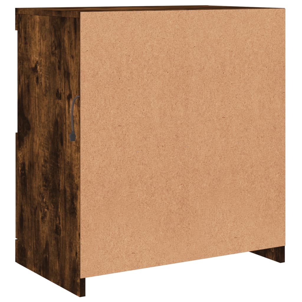 Dressoir met LED-verlichting 60x37x67 cm gerookt eikenkleurig is nu te koop bij PeponiXL, paradijselijk wonen!