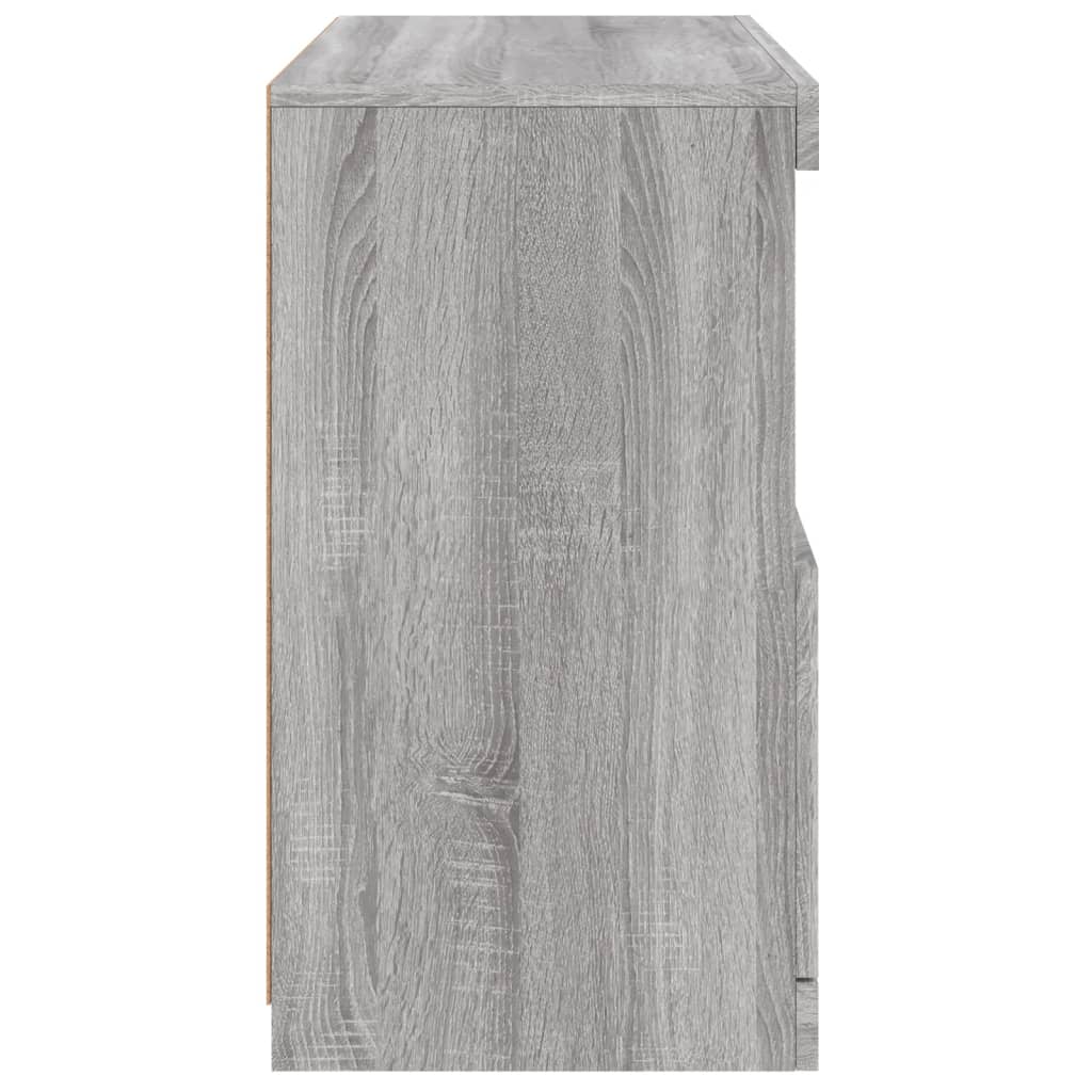 Dressoir met LED-verlichting 60x37x67 cm grijs sonoma eiken is nu te koop bij PeponiXL, paradijselijk wonen!